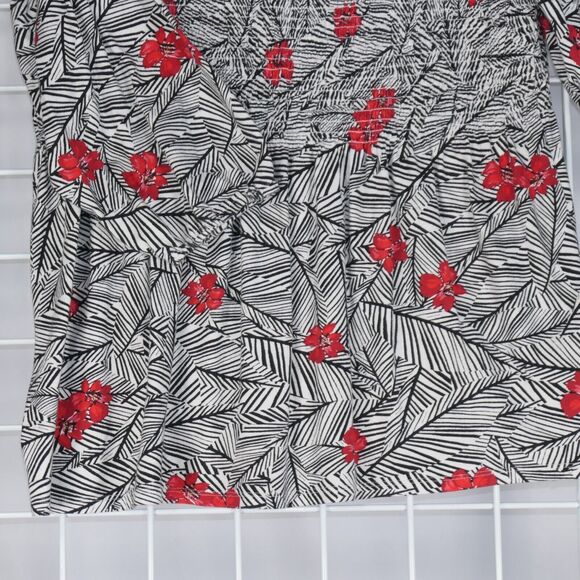 J Jill Blouse Womens Size XL Petite PXL Top Shirt Smocked Bodice Peasant Boho - Picture 3 of 11